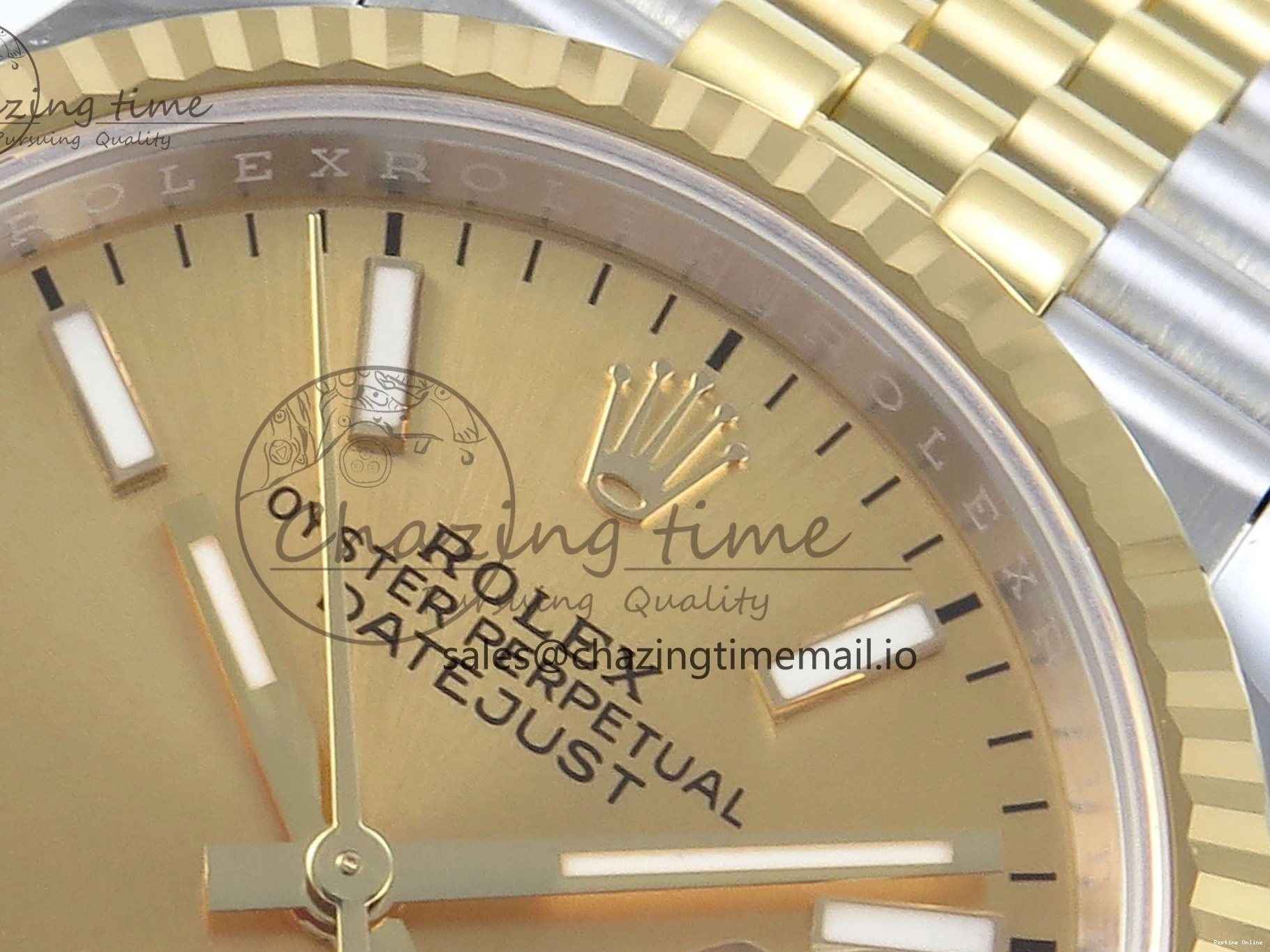 1225 Resilient DateJust 36 126233 EWEF Best Edition YG Stick Dial on SS YG Jubilee Bracelet A 624